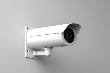 Security camera on wall