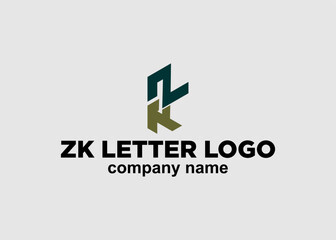 logo zk letter company name