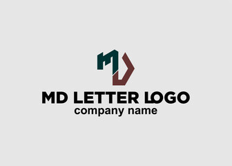 Fototapeta premium logo md letter company name