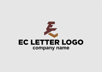 logo ec letter company name