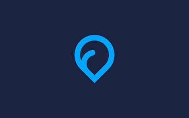 letter f with location logo icon design vector design template inspiration