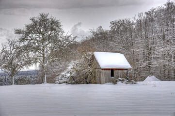 Feldh&uuml;tte im Winter