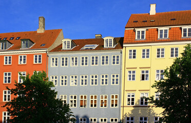 Fototapeta premium Copenhagen. Denmark. Multi-colored house facades.