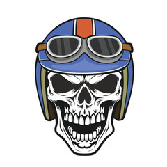 biker skull vector art illustration design