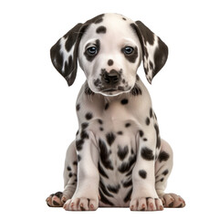 Dalmatian puppy. Isolated on transparent background.