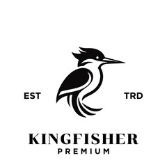 Fototapeta premium Kingfisher bird logo icon design illustration