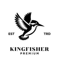 Kingfisher bird logo icon design illustration