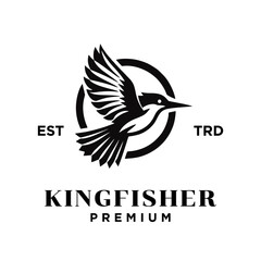 Kingfisher bird logo icon design illustration