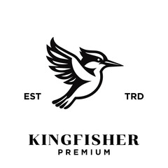 Kingfisher bird logo icon design illustration