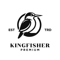 Kingfisher bird logo icon design illustration