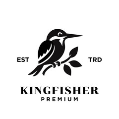 Kingfisher bird logo icon design illustration
