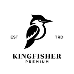 Kingfisher bird logo icon design illustration