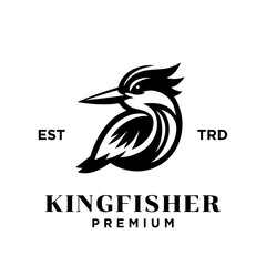Fototapeta premium Kingfisher bird logo icon design illustration