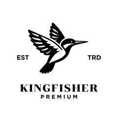 Kingfisher bird logo icon design illustration