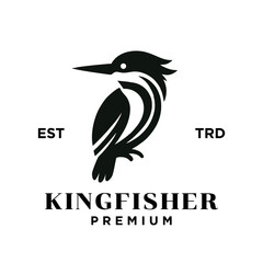 Kingfisher bird logo icon design illustration