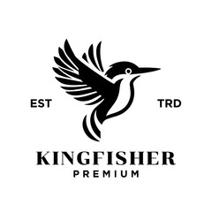 Kingfisher bird logo icon design illustration