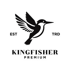 Kingfisher bird logo icon design illustration