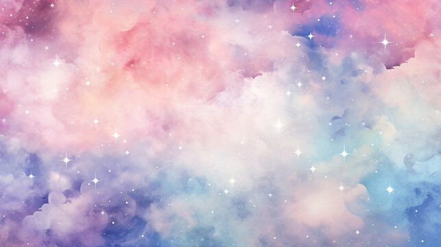 Galaxy background. Pastel galaxy patterned background. 