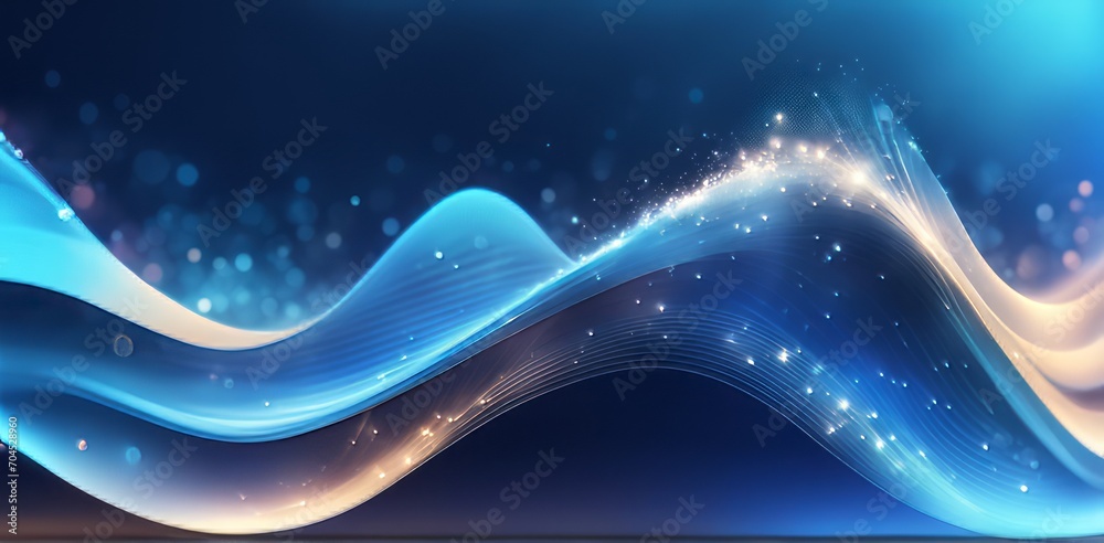Poster digital business abstract wave technology background the futuristic realm with this captivating wallpaper, the mesmerizing wave of science , creating a visual network of innovation