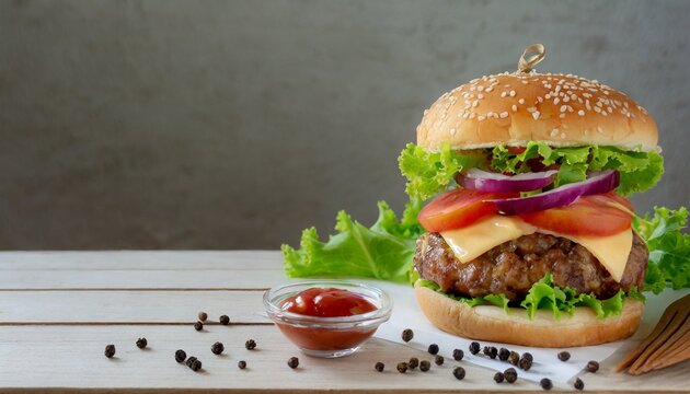 Textural Temptation: Close-Up of a Spice-Infused Beef Burger