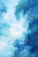 blue abstract background with white paint texture