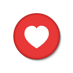 red heart button icon