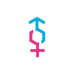 Male and female logo vector 