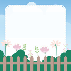 Cute kawaii notepad memo pad scrapbook poster and social media background vector