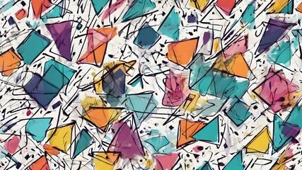 Obraz premium Abstract geometric background. Abstract Modern geometric Backgrounds.. AI generated image