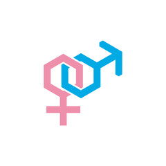 vector image of male female symbol