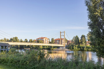 Evening walk along the Skellefte&aring; river, Skellefte&aring;, V&auml;sterbottens conty,Sweden, Scandinavia, Europe