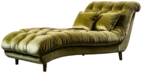 Olive green daybed illustration PNG element cut out transparent isolated on white background ,PNG file ,artwork graphic design.