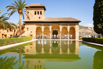 The El Partal Palace in the Alhambra of Granada, Spain