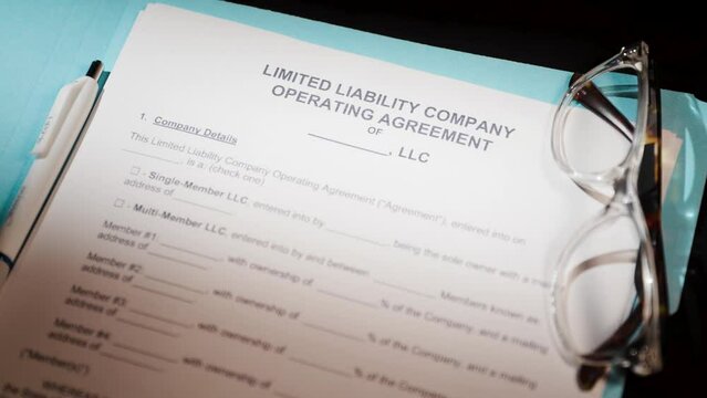 Limited liability company operating agreement LLC document
