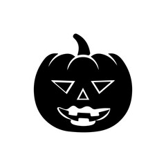 Pumpkin halloween cartoon. Pumpkin on white background. The main symbol of the Happy Halloween holiday. Orange pumpkin with smile for your design for the holiday Halloween. Vector illustration.