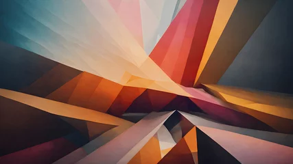 Fotobehang Abstract geometric background. Abstract Modern geometric Backgrounds.. AI generated image © TarikTalha