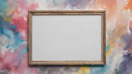 Trendy blank  frame template for art, photos and painting.  AI generated image, ai
