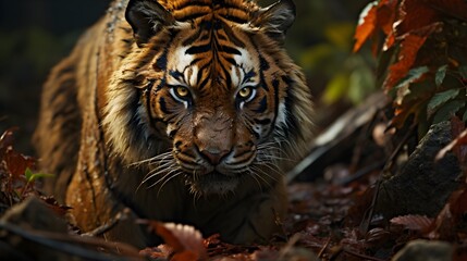 Portrait of a Tiger Looking at Camera generative ai