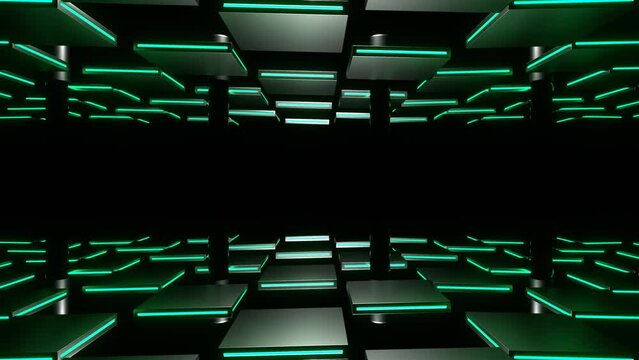 Purple and Turquoise Horizontal Abstract Neon Strobe Background VJ Loop