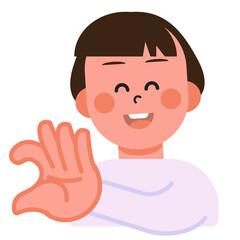 Boy and Girl express their love in sign language on Valentine's Day. SVG