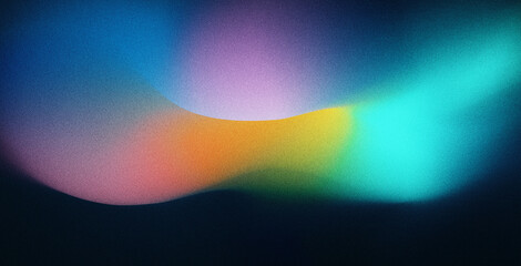 4K Beautiful color gradient background with noise. Abstract pastel holographic blurred grainy gradient banner background texture Colorful digital grain soft noise effect Nostalgia, vintage, retro	