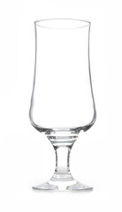 Empty beer glass isolated on white background