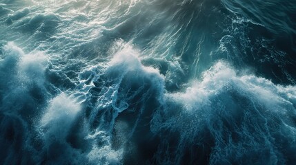 Papel de parede, oceano em uma grande tempestade - obrazy, fototapety, plakaty