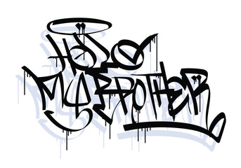HELLO MY BROTHER word graffiti tag style