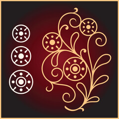 Vector template flyer, invitations or greeting card.