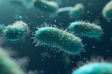 Fototapeta premium Microscopic bacteria structure.disease infection.