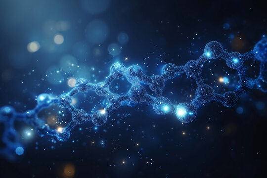 Molecule of cosmetic essence,dna atom molecule structure,skin care anti aging.