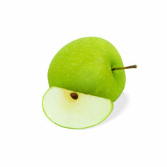 Green apple isolated on white background