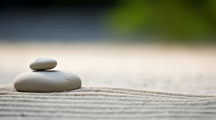 Fototapeta na wymiar Small stones in the zen garden