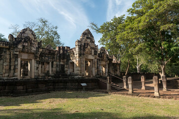 Fototapeta na wymiar Prasat Sdok Kok Thom ancient castle, Sa Kaeo province, Thailand